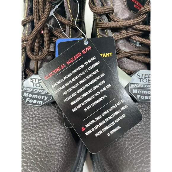 Skechers For Work Mens Burgin Tarlac Steel Toe Boots Relaxed Fit Size 8 Wide Fit - Picture 11 of 16